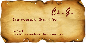 Cservenák Gusztáv névjegykártya