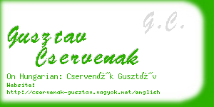 gusztav cservenak business card